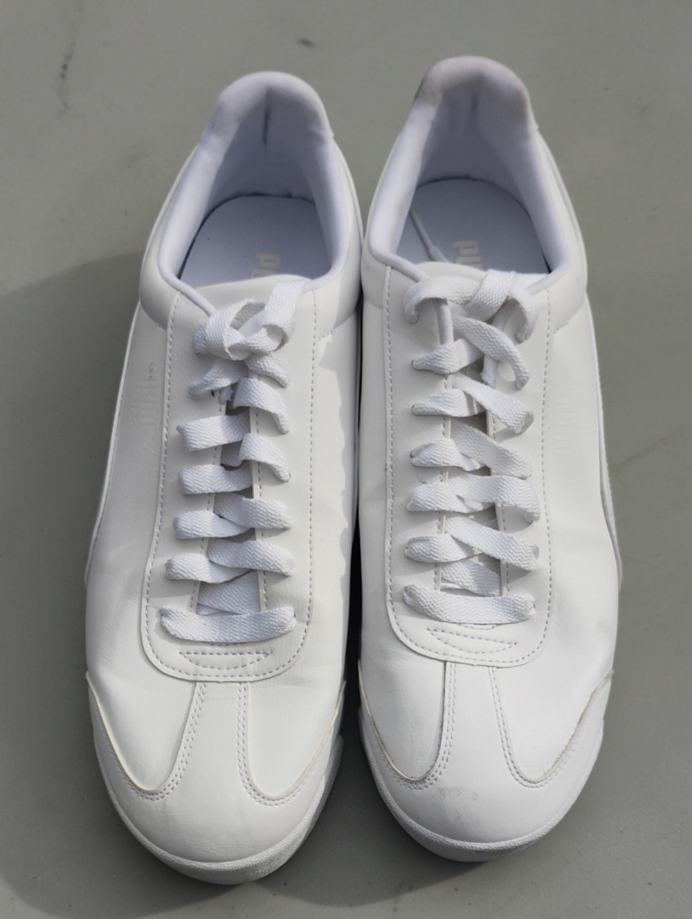 Puma Men's White Lace-Up Sneakers